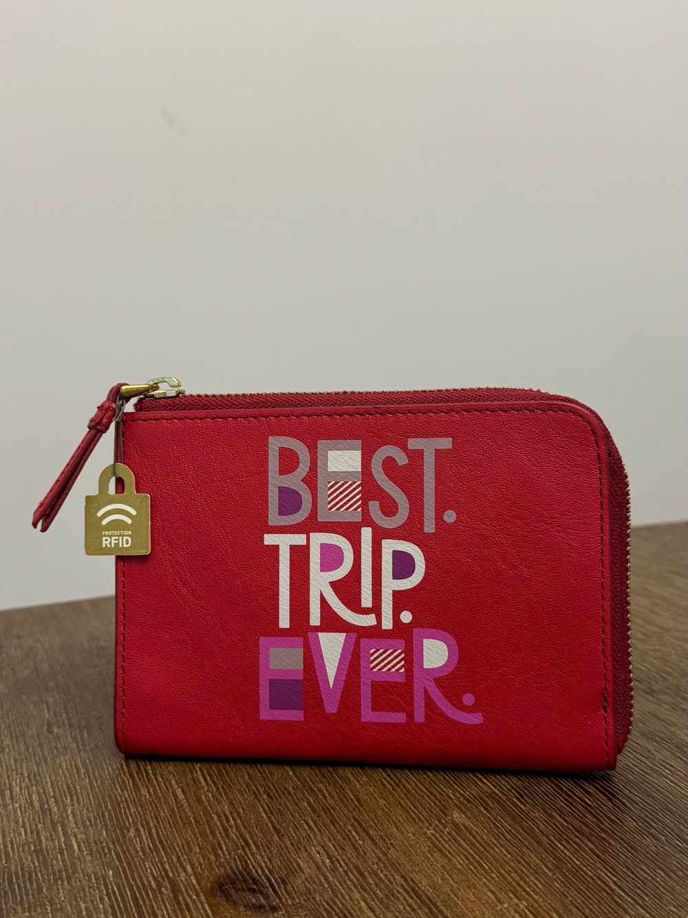 Fossil Red Passport Case